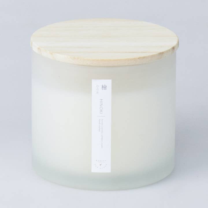 Vela Hinoki con doble mecha, llena de tarro para venta al por mayor de Makers of Wax Goods