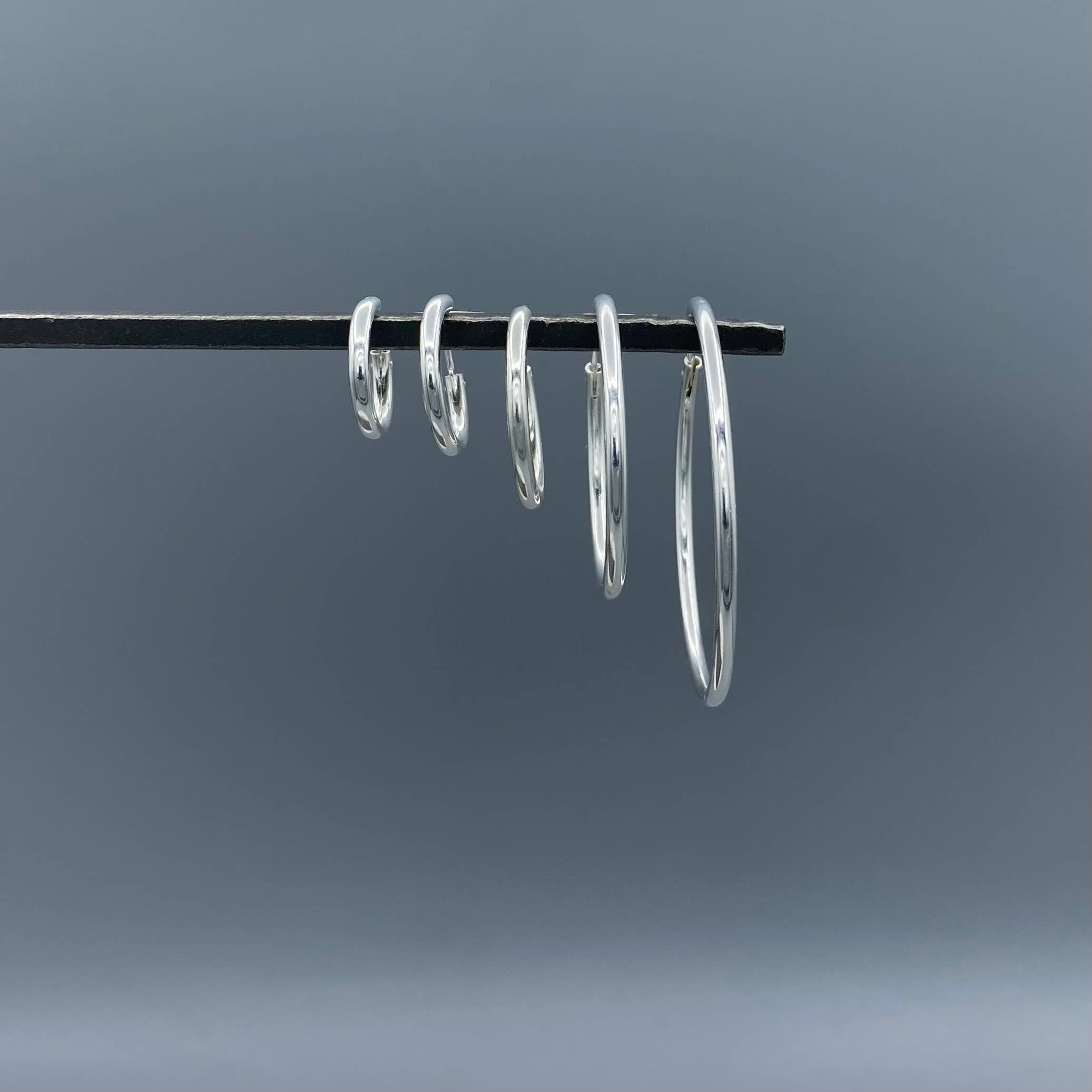 Something Silver - Wholesale Hoop Earrings - 2mm Sterling Silver Endless Hoops7