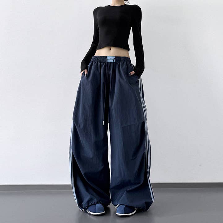 Color Block Striped Quick Dry Sports Pants for wholesale by Plush Looks