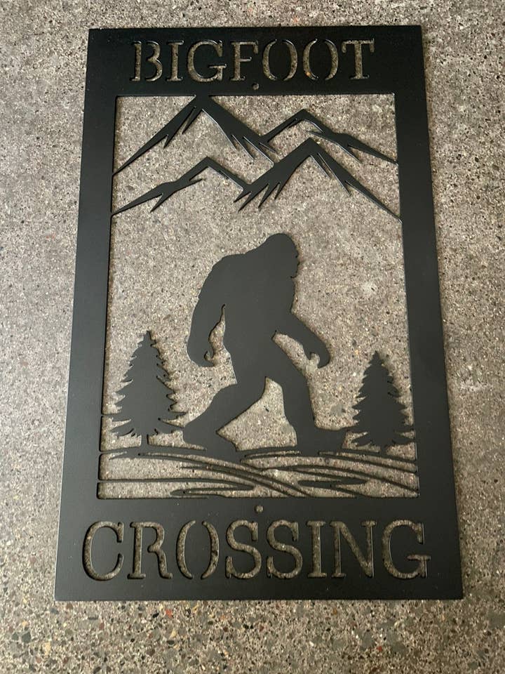 Bigfoot Crossing sign ("Deadwood") for wholesale by Squatchin’ Country