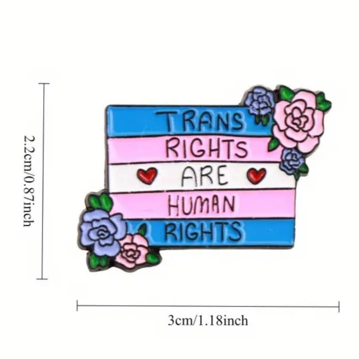 Kinky Pleasure - Wholesale Lapel Pin/Button - Kinky Pleasure - KPB060 - Badge / Pin - Trans Rights Are Human Rights2