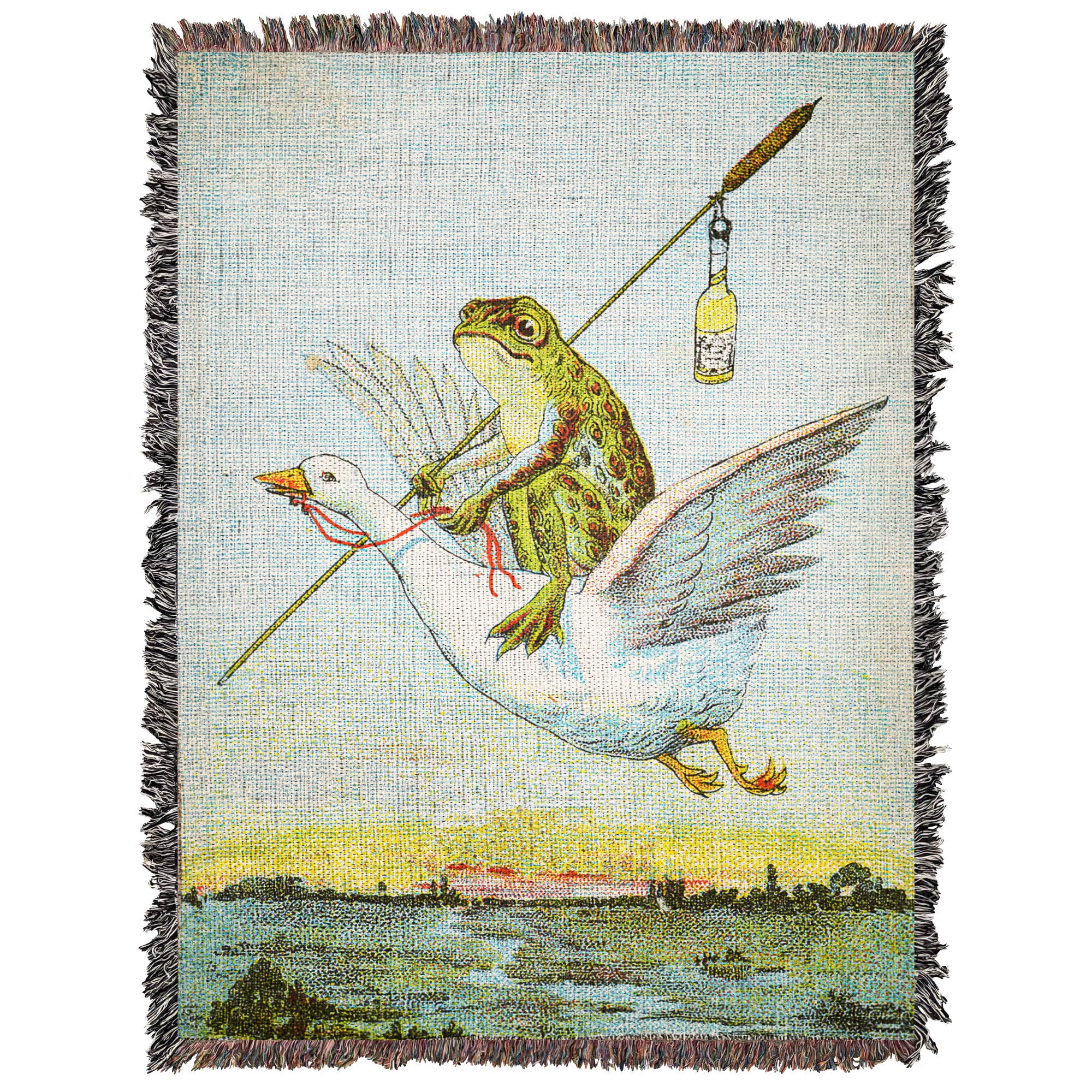 Killer Goods • Woven Blankets, Gifts, Home Decor – Manta para sofá por atacado – Manta Arrog Vintage em Ganso Voador Tecido1