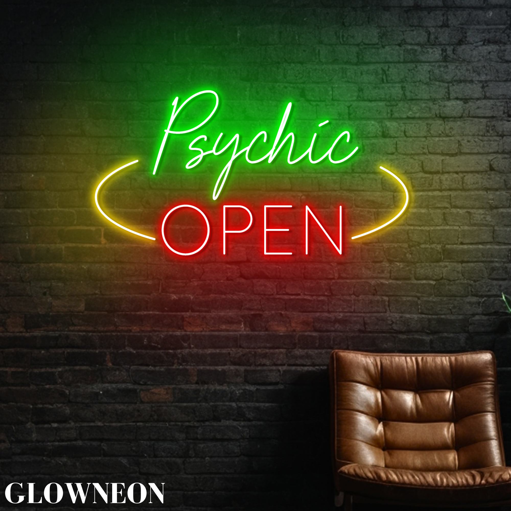 Glow Neon - Wholesale Neon Sign - Psychic Open Wall Art, Psychic Tarot Neon Sign, Psychic Sign2