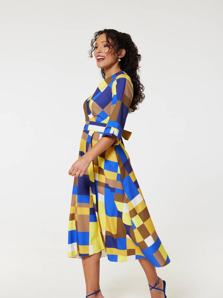 Robe cache-cœur Closet London D9663 pour la vente par Closet London