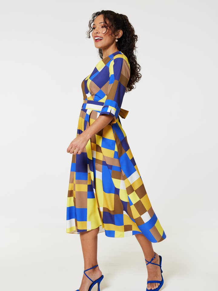 Closet London High-Low Wrap Dress D9663 for wholesale by Closet London