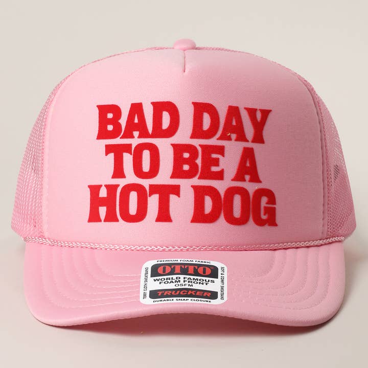 Fashion City - Wholesale Trucker Hat - Women's - BAD DAY TO BE A HOT DOG Mesh Back Foam Trucker11