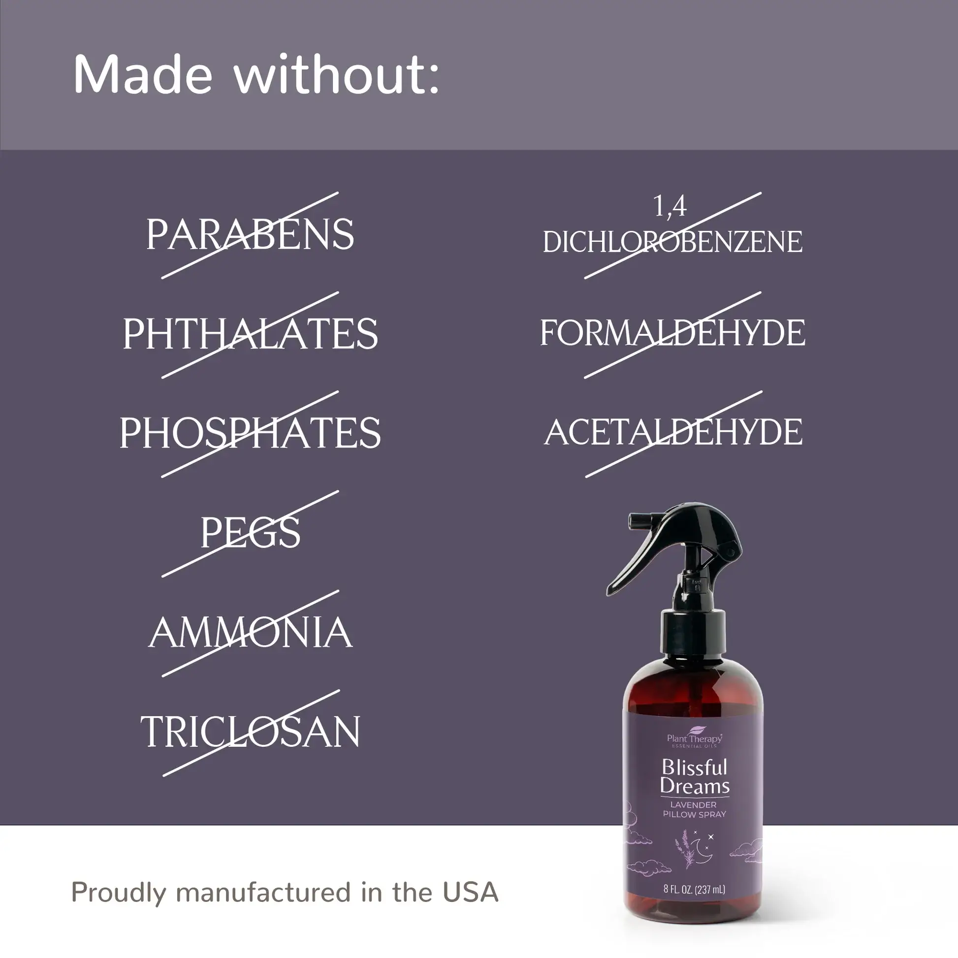 Plant Therapy - Vendita all'ingrosso Spray per tessuti e ambienti - Spray per cuscino Blissful Dreams™ alla lavanda 237 ml5