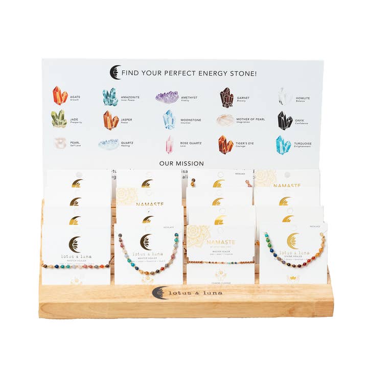 Lotus and Luna - Wholesale Retailer Display - Jewelry - Card Slot w/ Reversible POP Display - FREE (see description)