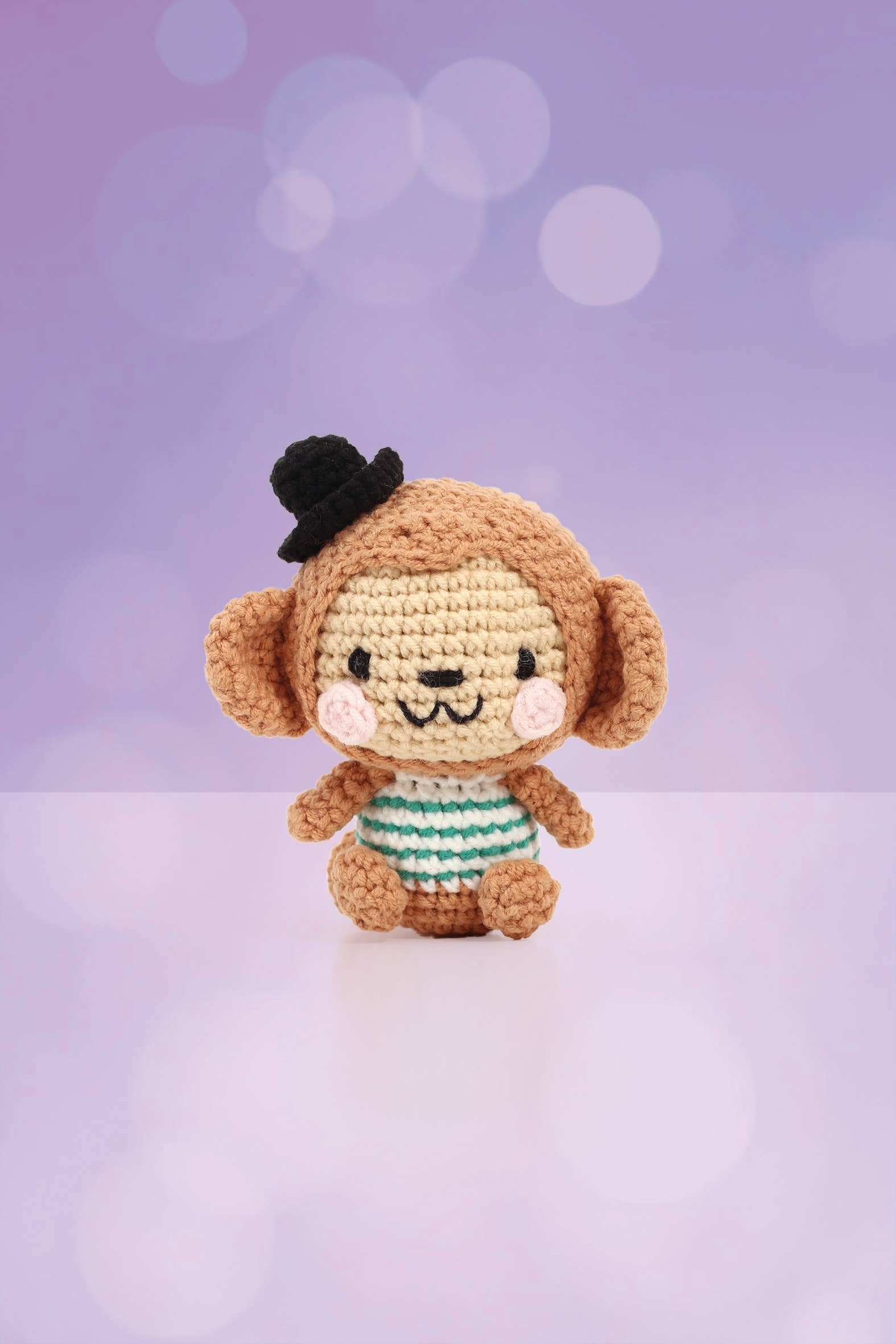 Graine Créative - Wholesale Brei- en haakbenodigdheden - Minigurumi-kit Nori aapje 10 cm5