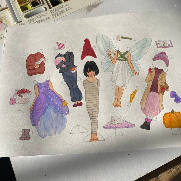 Tall Hat Tales - Wholesale DIY craft kit - Dress-up Doll - Mona2