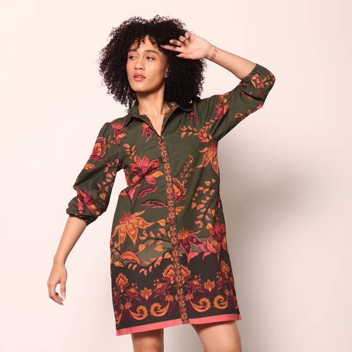 OLIVE TRAILS AVA DRESS for wholesale by Maude-Vivante