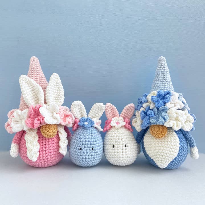 Anh2 LTD – wholesale Decorative tabletop object – Crochet Easter Bunny Gnome, Easter Egg, Easter Basket Decor