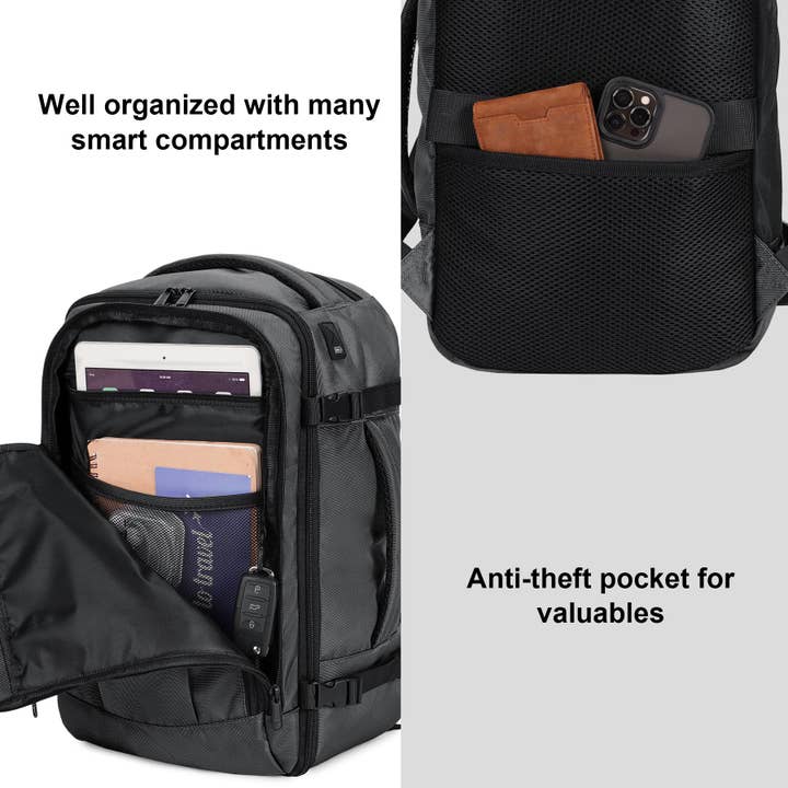wandf - Wholesale Backpack - Unisex - Personal Item Bag Carry On Backpack with Charging Port44