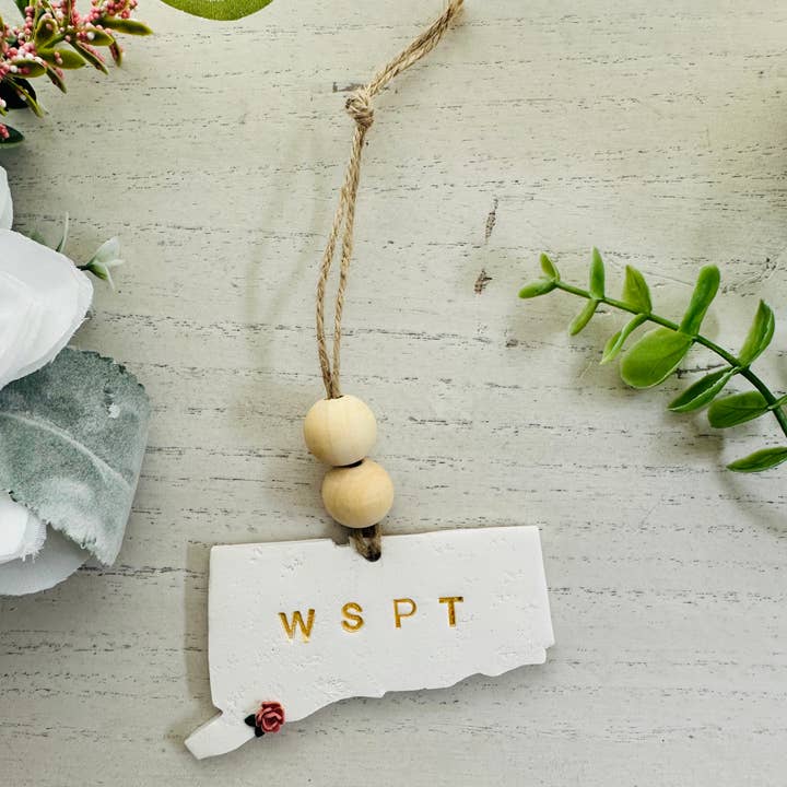 State Ornament - Connecticut for wholesale by L Linen + Clay