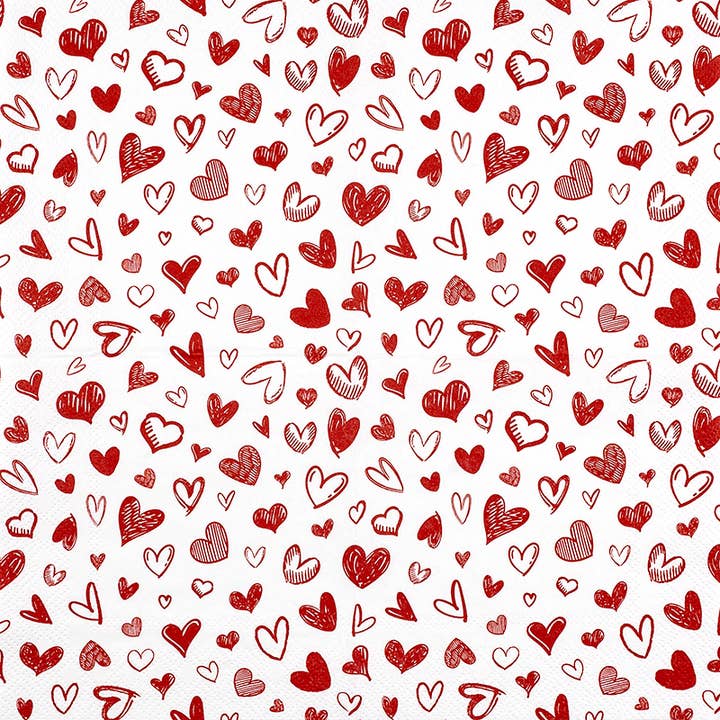 Home Fashion - Carl Dietrich GmbH - Wholesale Disposable Napkin - Cocktail napkins Hearts allover1