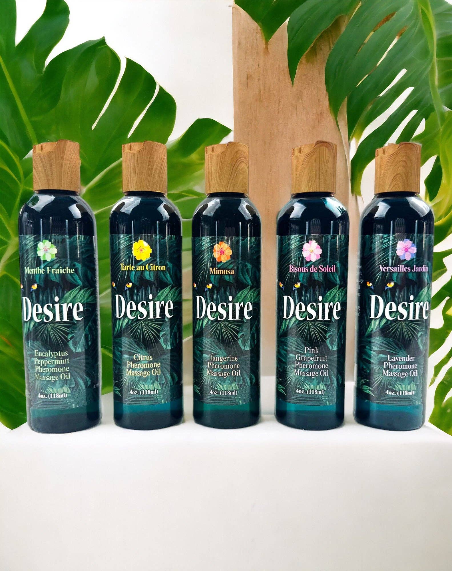 Little Genie Productions - Wholesale Massage Oil/Gel - Desire Pheromone Massage Oil- Eucalyptus & Peppermint, 4oz4