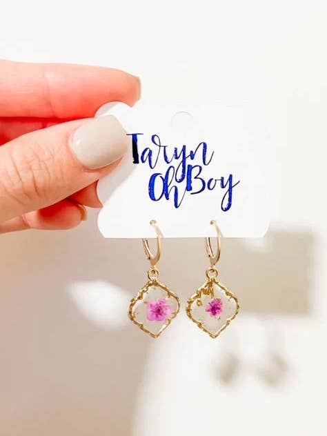 Resin Flower Earrings for wholesale by TarynOhBoy