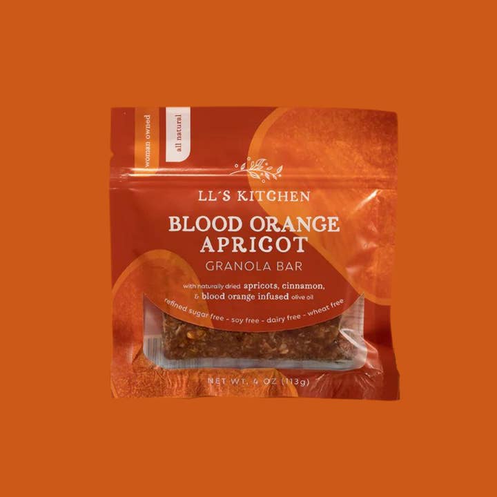 Blood Orange & Apricot Granola Bar - Olive Oil Infused Snack for wholesale by LL's Kitchen