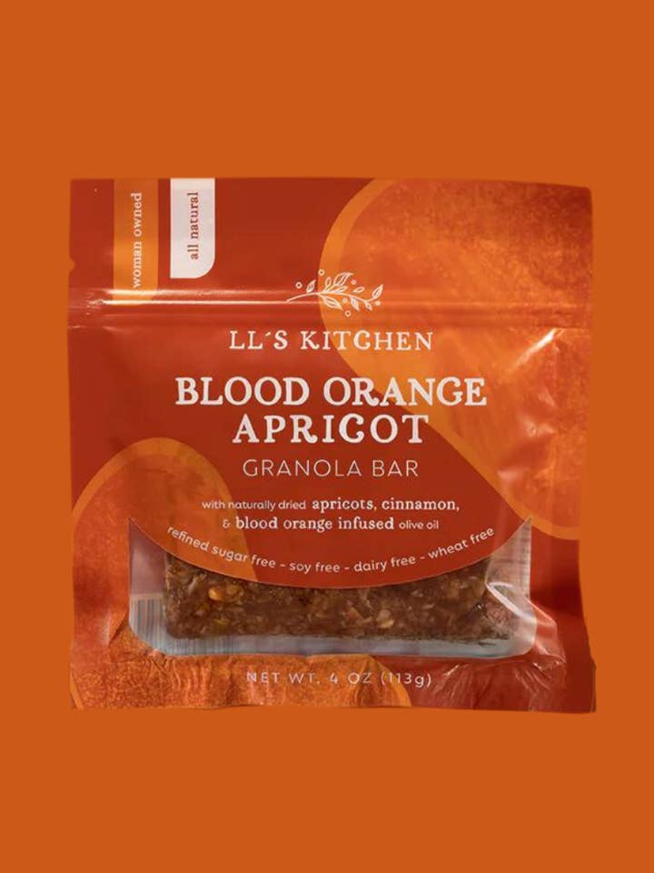 Blood Orange & Apricot Granola Bar - Olive Oil Infused Snack for wholesale by LL's Kitchen
