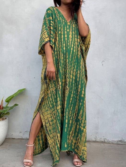 Rosa Clothing - Wholesale Kimono - Women's - Resort Bohemian Tie-Dye Robes Kaftan 14 Colors21