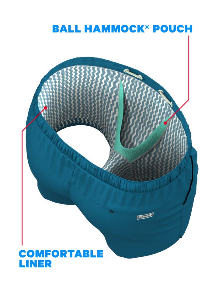 Shinesty, Inc - Wholesale Swim Shorts - Men's - The Lake House | Retro Aztec Ball Hammock® Pouch 8" Swim Trunks1