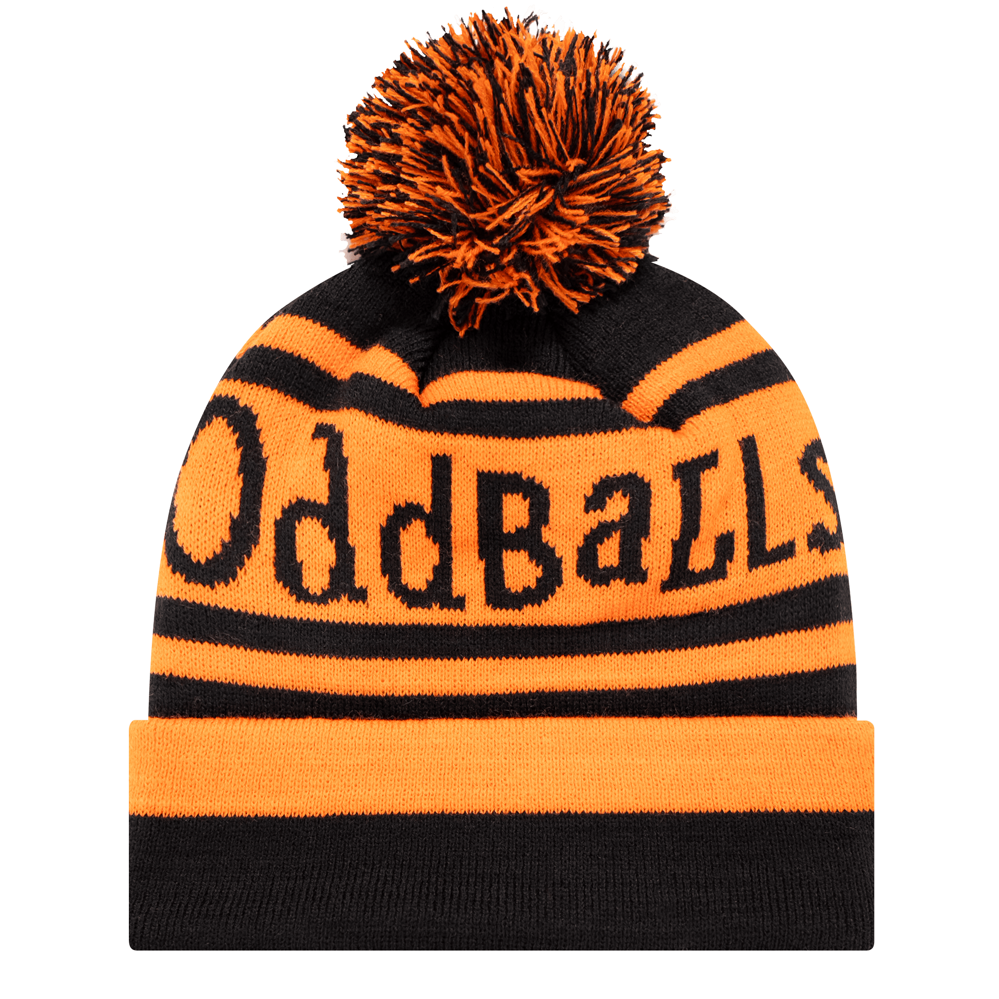 OddBalls - Wholesale Beanie - Unisex - Orange | Black - Bobble Hat0