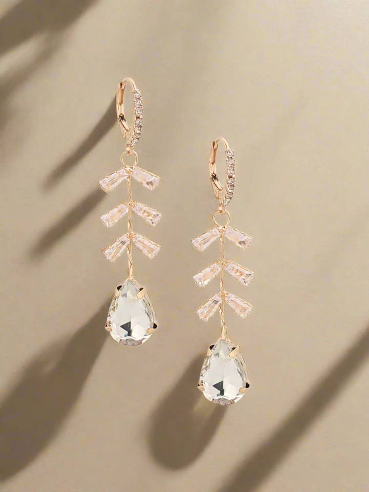 Radiant Crystal Cascade Earrings for wholesale by My Girl in LA
