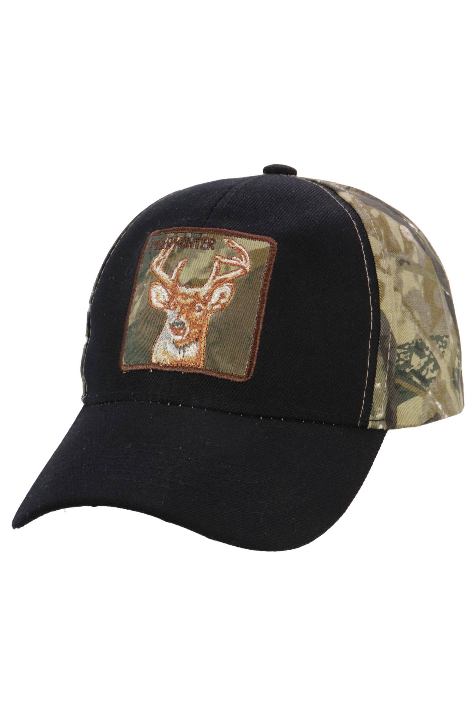 Cap Zone - Wholesale Baseball Cap - Unisex - Deer Hunter Hunt Camo Velcro Back Baseball Cap0