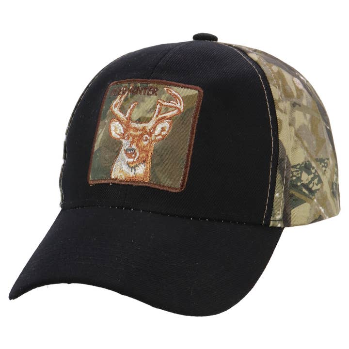 Cap Zone - Wholesale Baseball Cap - Unisex - Deer Hunter Hunt Camo Velcro Back Baseball Cap