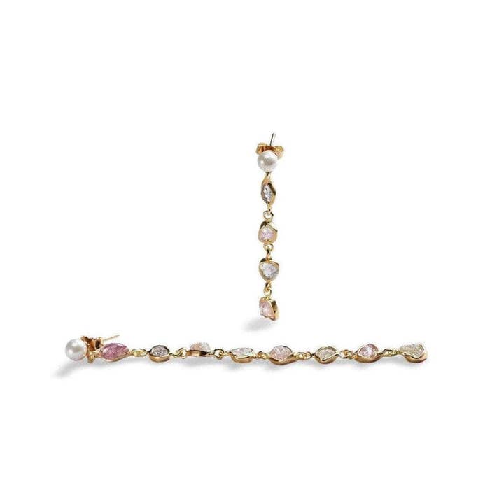 Fantome Sapphire Earrings (Pin&Pearl) for wholesale by German Kabirski