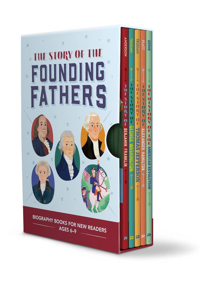 Story of the Founding Fathers 5 Book Box Set for wholesale by Sourcebooks