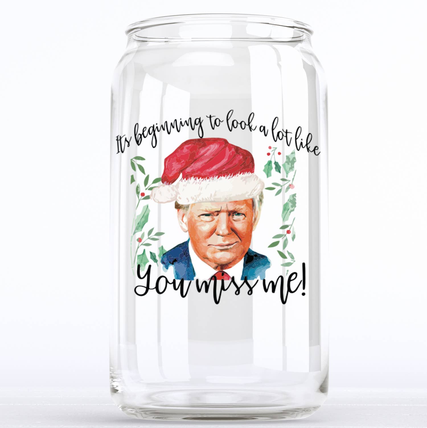Patriot's Cave - Wholesale Cocktail/Liquor Glass - Trump Santa Hat - Christmas Whiskey Glass5