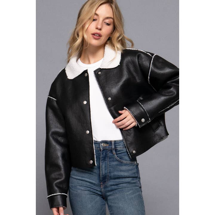HiteJeans - Wholesale Jacket - Women's - FAUX LEATHER FUR JACKET2