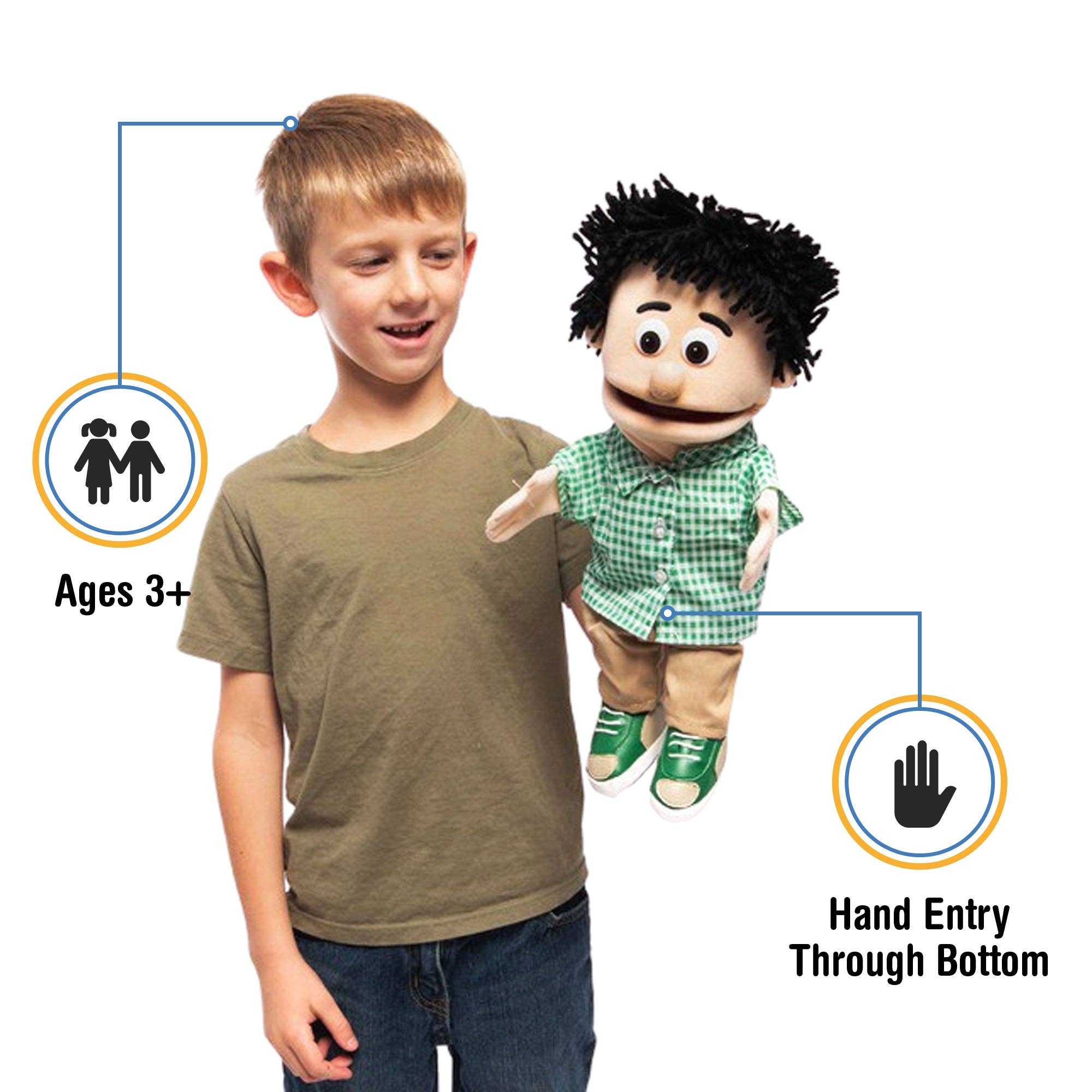 Silly Puppets - Wholesale Puppet - Kids & Baby - Silly Puppets Kenny, Peach Skin (14")1