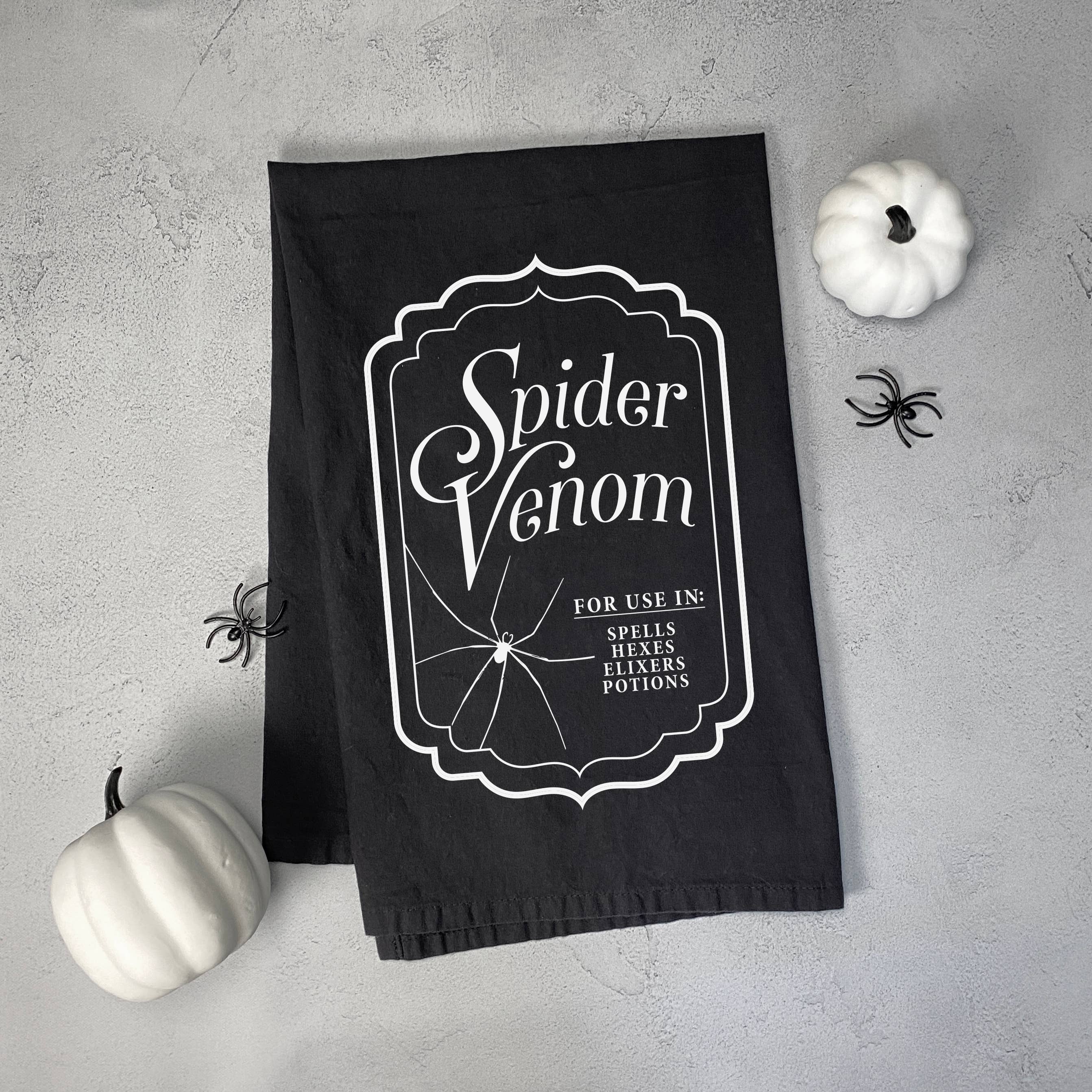 RubiaRojo - Wholesale Tea Towel - Spider Venom Vintage Halloween Spooky Kitchen Tea Towel2