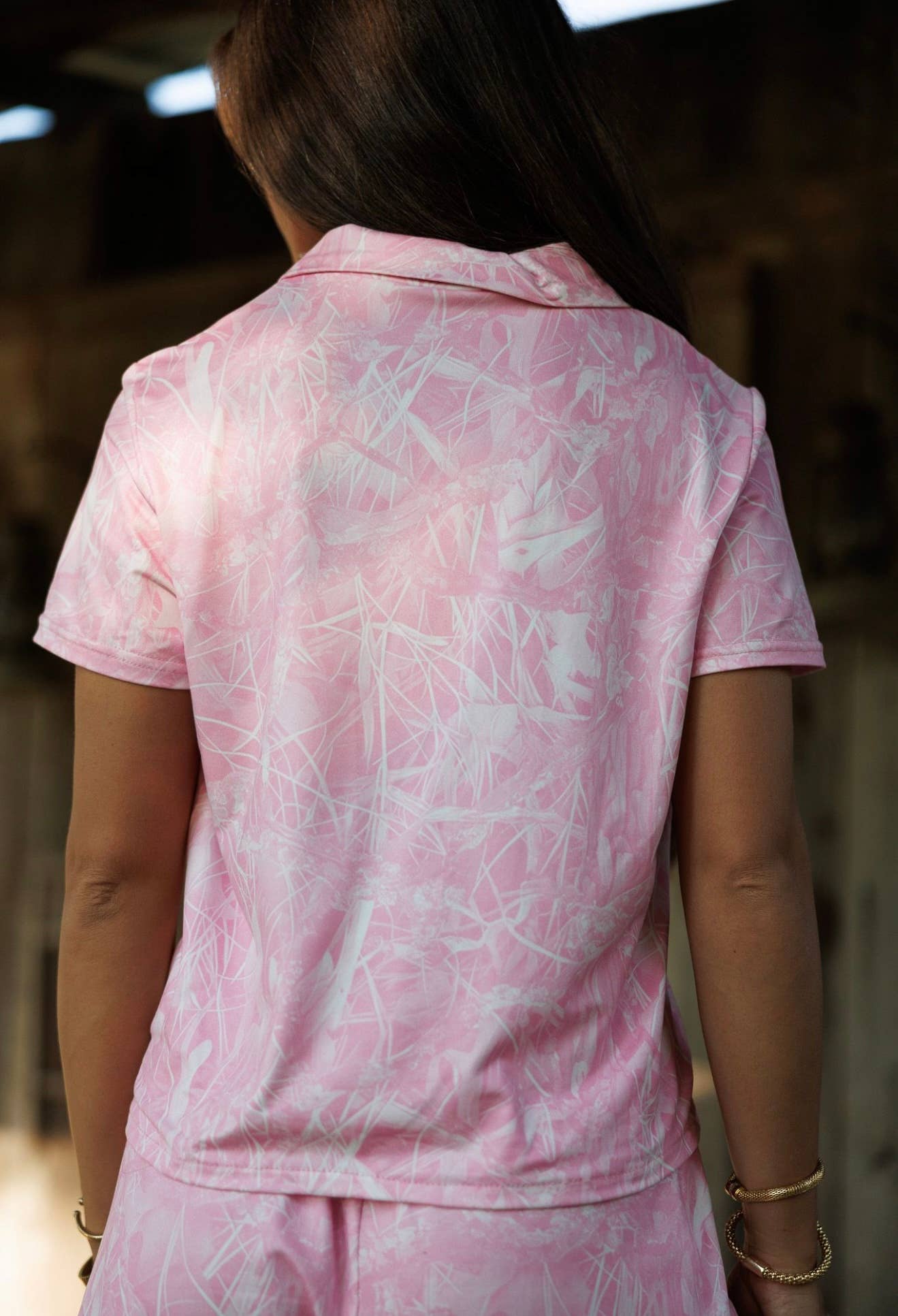 The Front Porch Label - Vente Haut et bas de pyjama – femme - Ensemble de Pyjama Camouflage Rose8