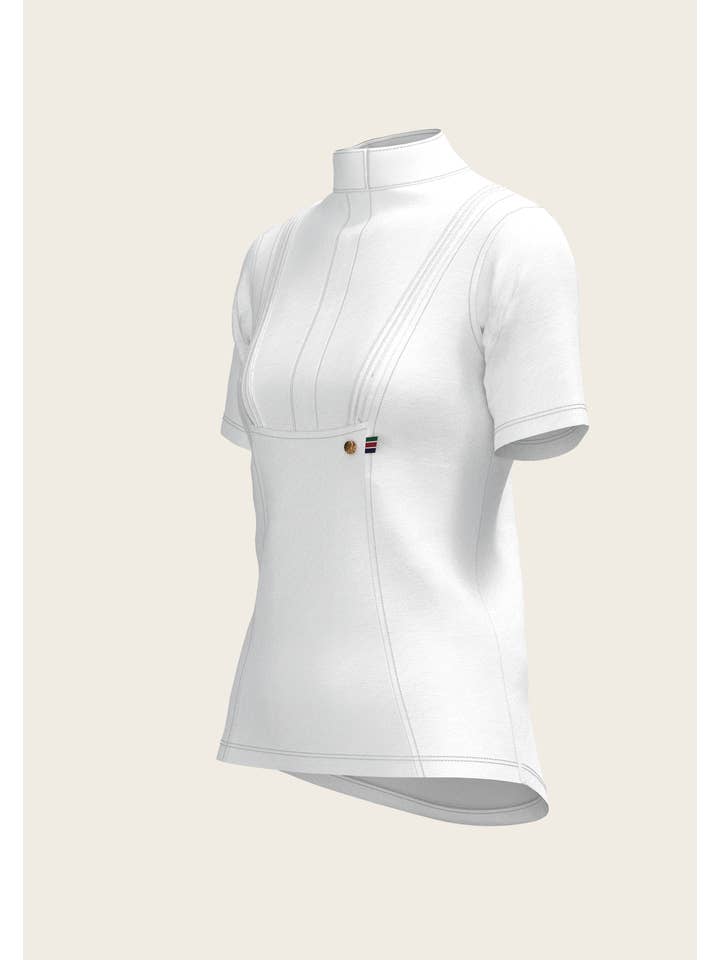 Espoir Equestrian – wholesale T-shirt – women's – Short Pleated Short Sleeve Show Shirt14