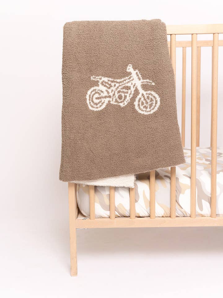 Plush Blanket | Dirt Bike for wholesale by Forever French Baby