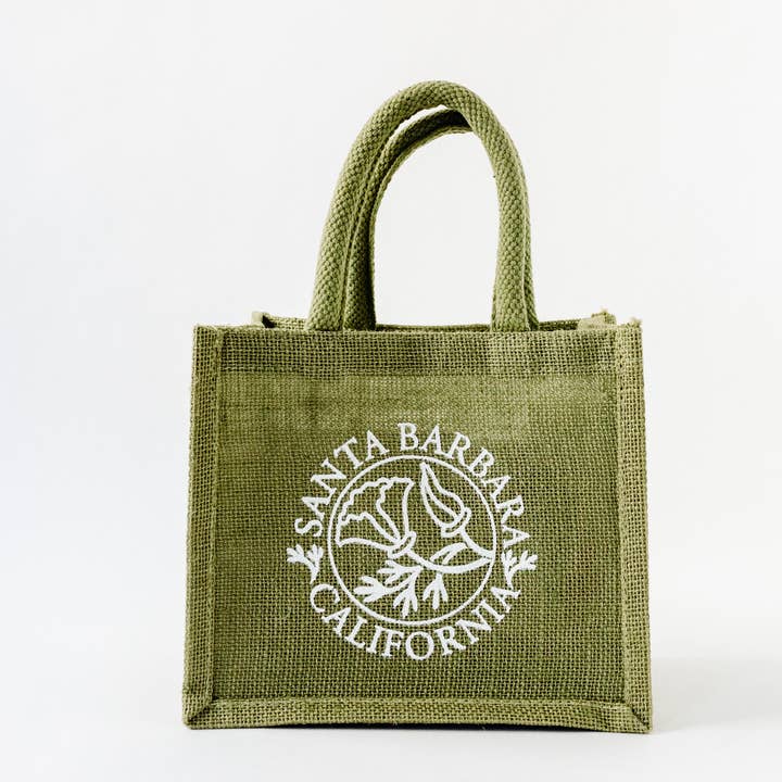 Santa Barbara Poppy Tote 8"x9" for wholesale by Santa Barbara Company