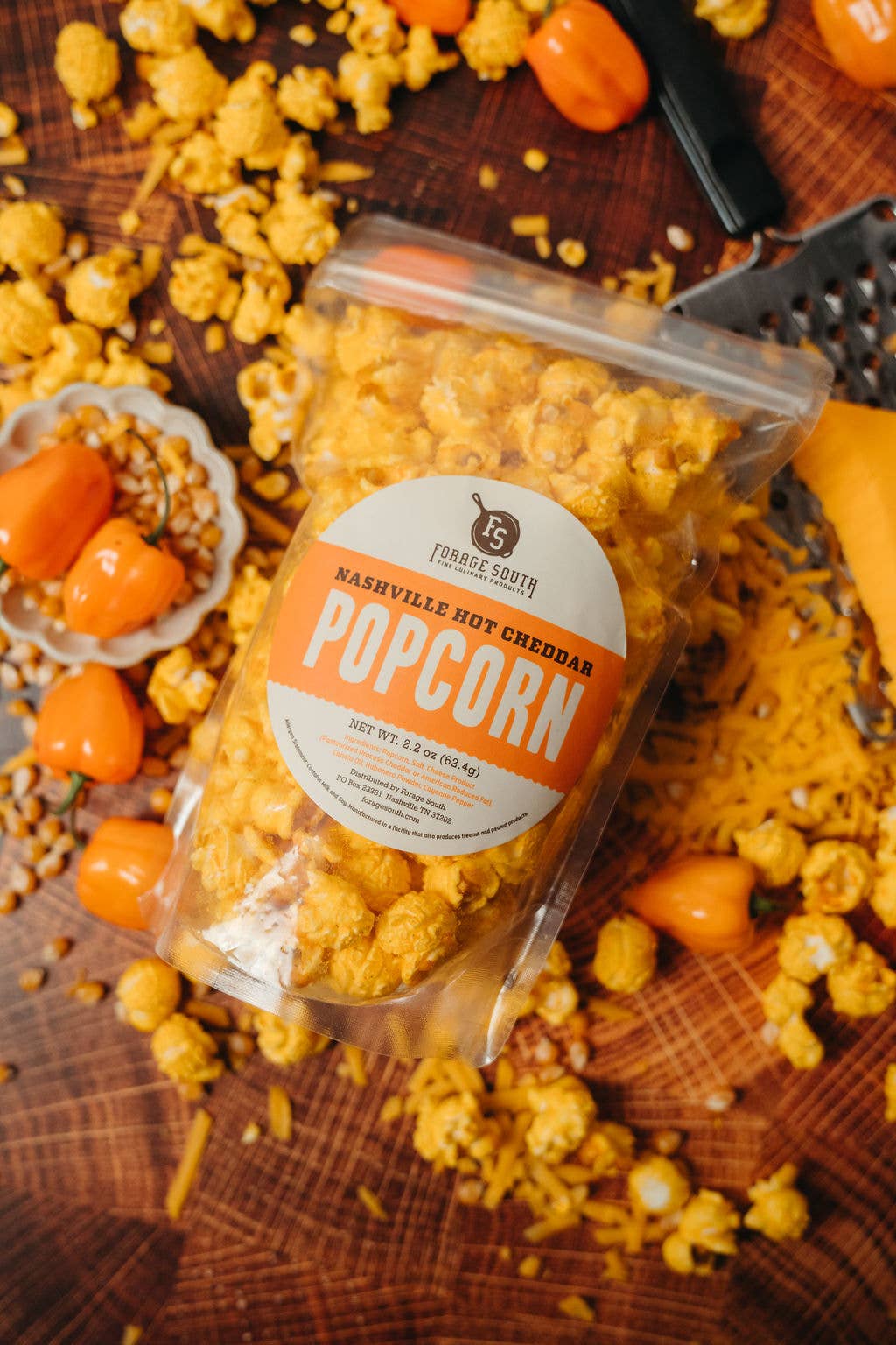 Forage South - Wholesale Popcorn - Nashville Hot Cheddar Popcorn3
