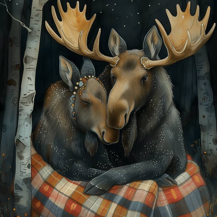 Fripperies – Postal por atacado – Cuddle Time: Elk | Mapa de Fripperies