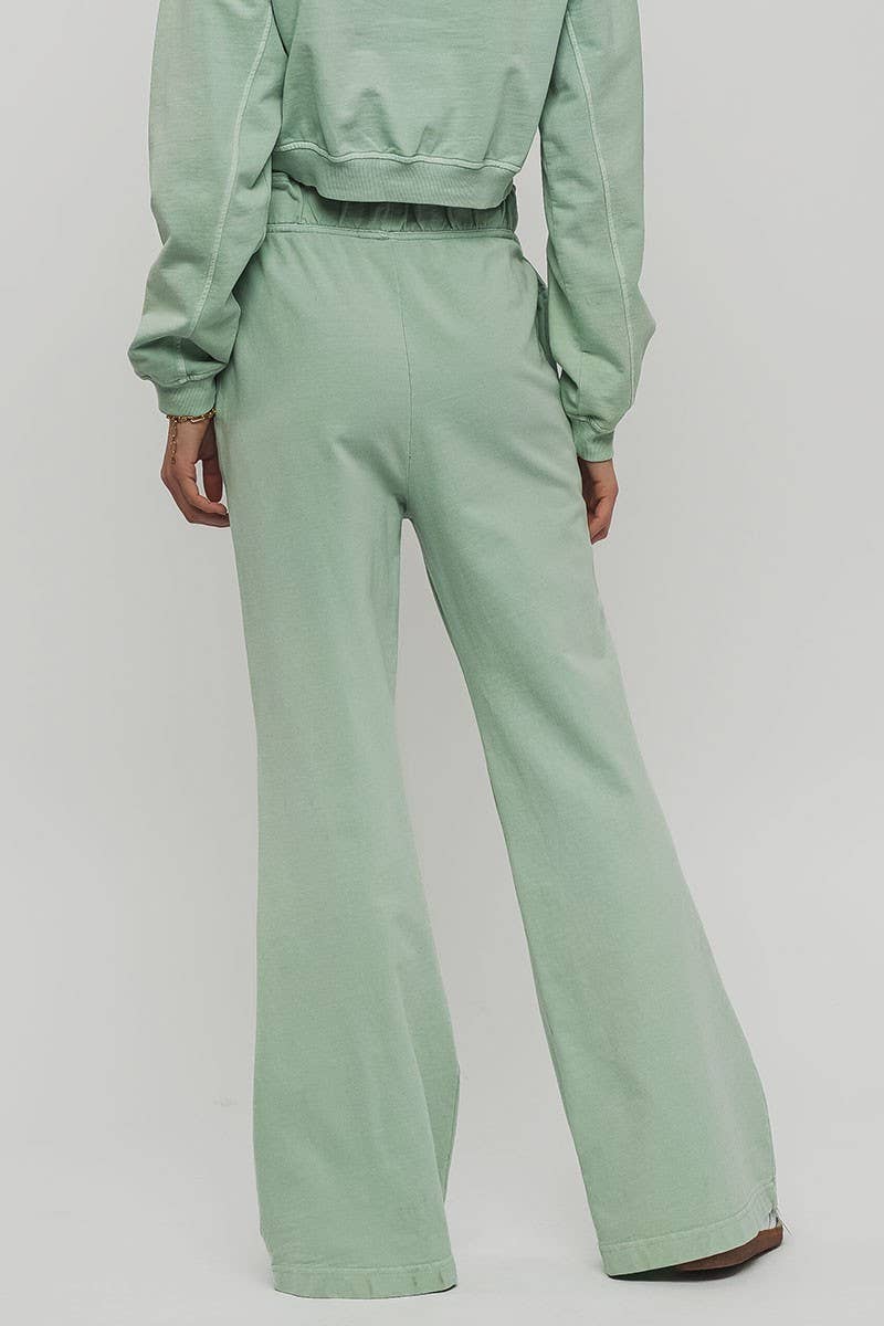 Urban Daizy - Wholesale Lounge Sweatpants/Joggers - Women's - Mineral Wash Wide Leg Elastic Waist Casual Sweatpants5