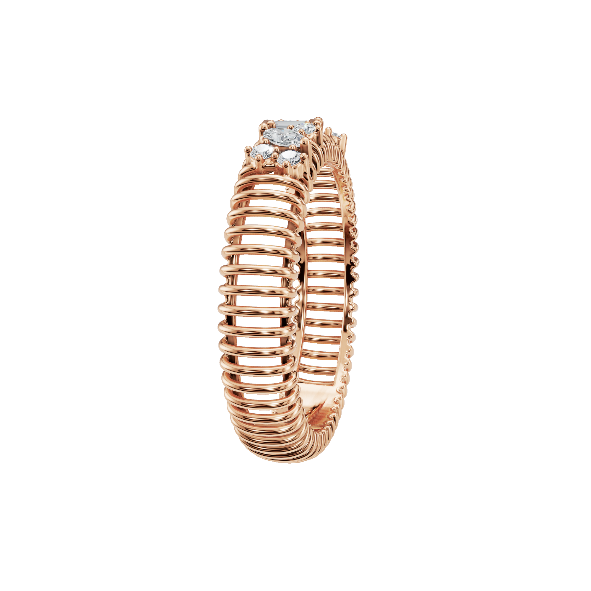 PureYou Jewelry - Wholesale Multi-Stone Ring - 14k Gold Diamond Cluster Ring, Unique Diamond Ring1