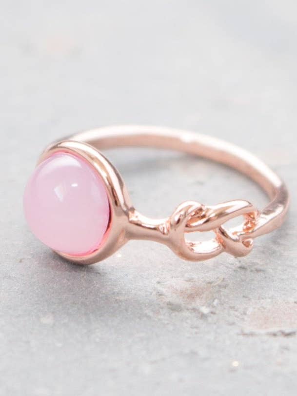Rose Gold Pink Opal Ring for wholesale by Hipster Row