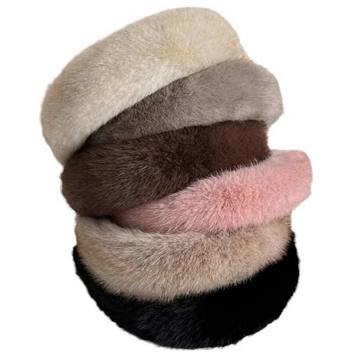 ACCITY - Wholesale Spa Headband - NEW WIDE BRIM PLUSH HEADBAND_CWAHA17166