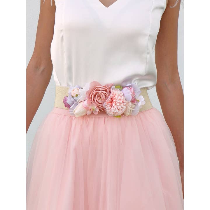 pink Multicolor elastic belt for wholesale on Faire1