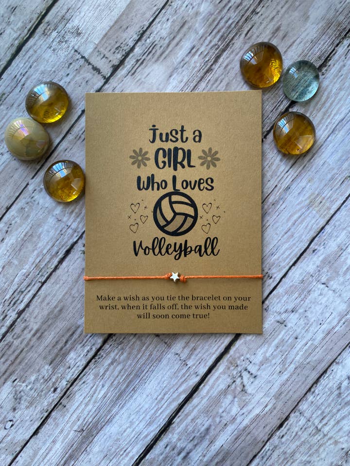 Volleyball wish bracelet for wholesale by Lillydesigncrafts