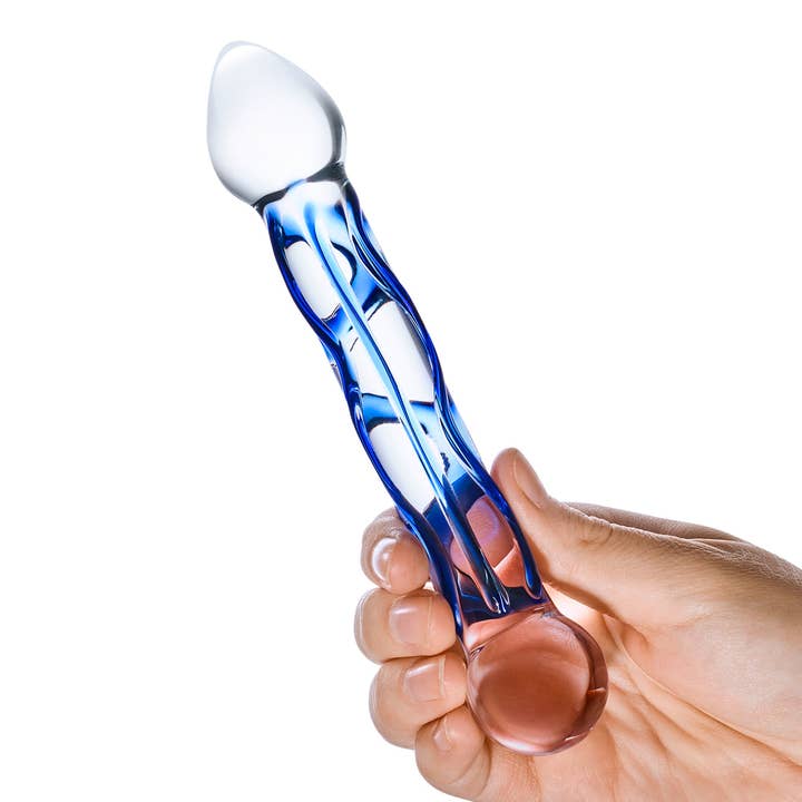 Lux Fetish Store – wholesale Sex toy – 6.5" Full Tip Textured Glass Dildo