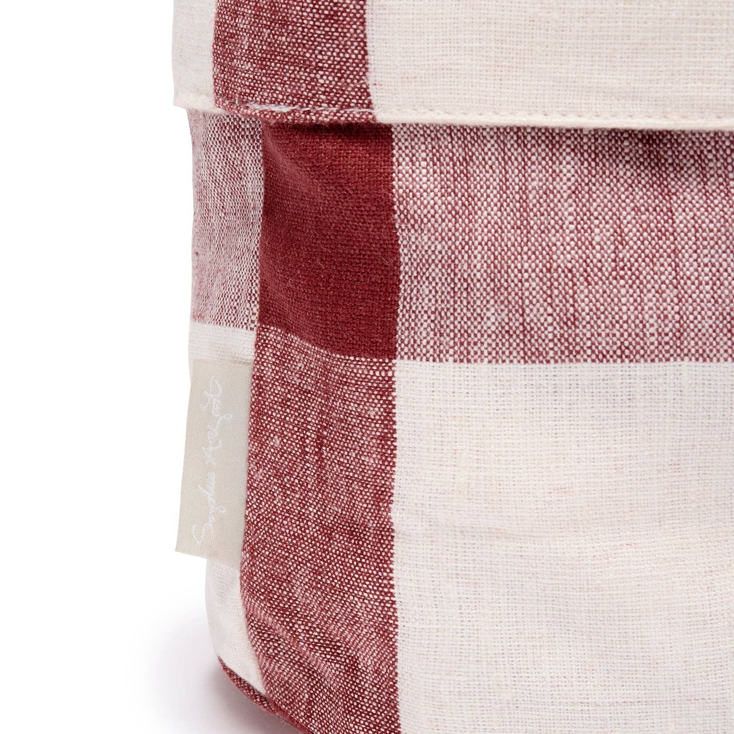 Sophie Allport – wholesale Bread box – Rustic Red Gingham Linen Bread Baskets (Set of 2)3