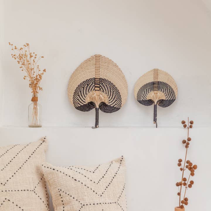 Village Thrive - Wholesale Wall Accent - Woven Paradisio Fan in Black Ombre3